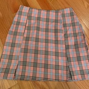 Plaid mini skirt